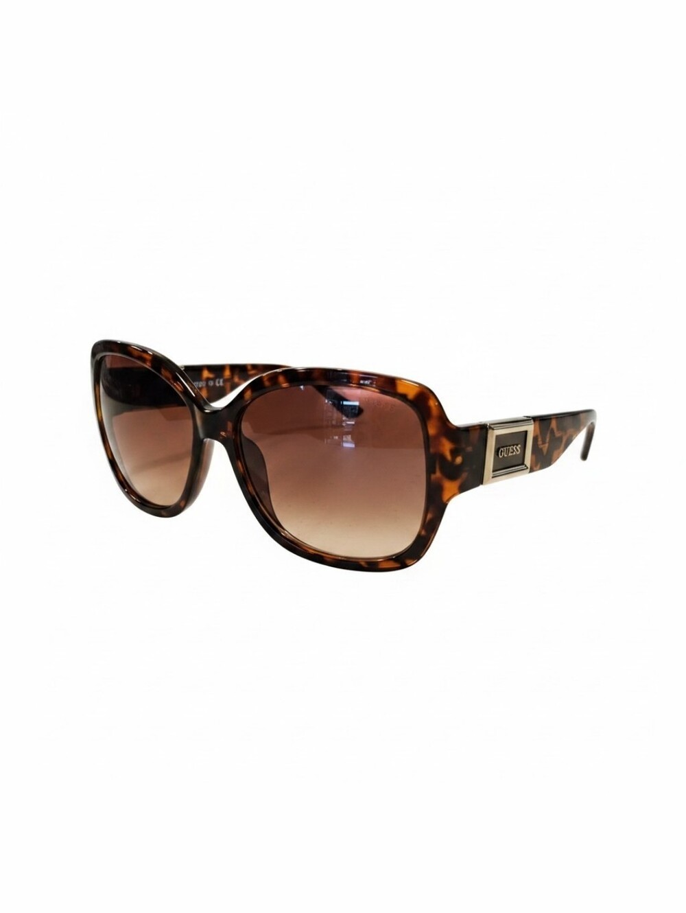 GUESS Women's Tortoiseshell Oversized Sunglasses - Brown, New